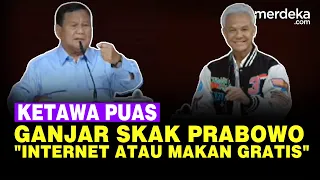 Ganjar Ketawa Puas dengar Prabowo Bawa Program Internet Gratis ke Seluruh Indonesia