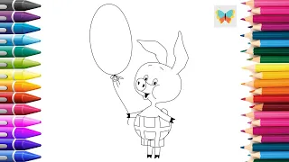 Винни Пух | Рисуем Пяточка с шариком | Учимся рисовать  KidsColoring