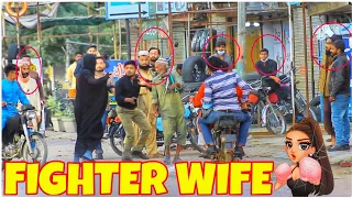 Fighter  Wife Prank | Awesome Reactions public | By DANISH & AβID  | FD VIDEOS