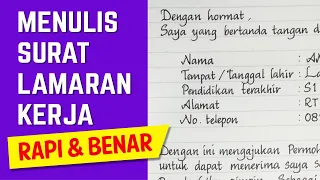 CARA MENULIS SURAT LAMARAN KERJA tulisan tangan