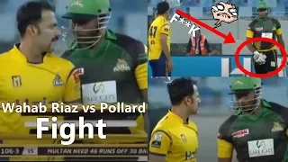 PSL 3 Wahab Riaz vs Kieron Pollard physical Fight 1st Match 22-Feb Peshawar Zalmi vs Multan Sultan