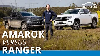 2023 Ford Ranger Sport v Volkswagen Amarok Style Comparison | Mid-spec dual-cab 4x4 utes face off