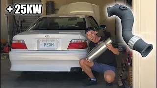 JZX100 CHASER TURBO DOWNPIPE INSTALL! | What A Difference!
