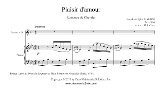 Martini : Plaisir d'amour - Trumpet in B flat