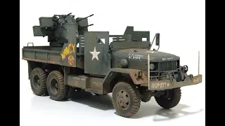 프라모델 조립 및 도색의뢰작 M35A1 Quad-.50 Gun Truck (plamodel/Scale Model)
