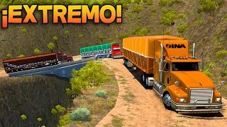 ¡BAJADAS Y CAMINOS EXTREMOS EN 4 CAMIONES! | American Truck Simulator