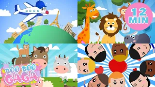 Farm & Jungle Animals Songs + More Nursery Rhymes & Kids Songs - Boo Boo Gaga