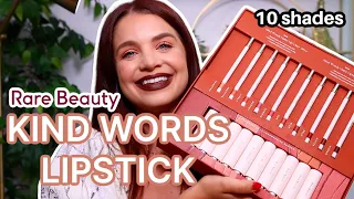 RARE BEAUTY KIND WORDS LIPSTICK LIP SWATCHES & REVIEW