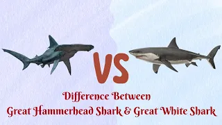 Great Hammerhead Shark Vs Great White Shark...Who is more aggressive?