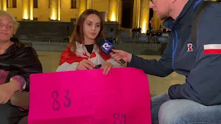 Protestujący w Tibilisi: nie chcemy rosyjskich zasad w naszym kraju! Gruzja to kraj suwerenny!