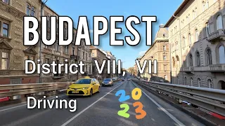 |4K| Budapest 🇭🇺 | 🚙 Driving DISTRICT VIII, DISTRICT VII 🚙 | Winter 2023 | GoPro