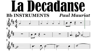 La Decadanse Bb Instruments Sheet Backing Play Along Partitura