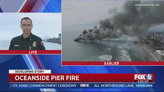 Oceanside Fire Chief David Parsons gives update on pier fire