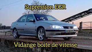 Supression EGR + vidange de boîte Peugeot 406 2L2 HDI 136