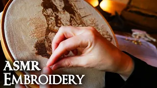 Cozy Embroidery Session | Cinematic ASMR (with some few inaudible whispers)