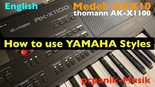 pcpanik-Musik : (EN) Medeli AKX10 - Yamaha Styles