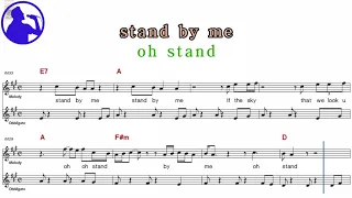 Ben E King - Stand by me karaoke version sheet music for players,chorus added(Ye karaoke)