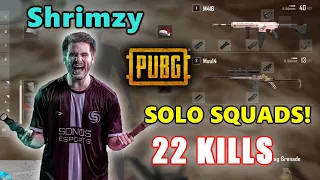 Soniqs Shrimzy - 22 KILLS - SOLO SQUADS! - M416 + Mini14 -  PUBG