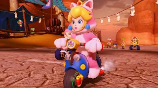 Mario Kart 8 (Wii U) - 100% Walkthrough Part 14 Gameplay - 150cc Star & Special Cup with Cat Peach