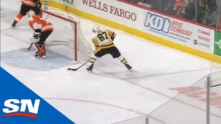 Sidney Crosby Scores One Of The Easiest Goals Of His Career For The Penguins