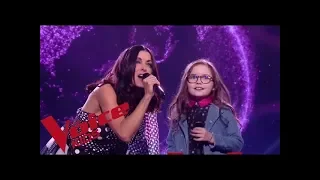 Slimane - Viens on s'aime | Jenifer et Emma  | The Voice Kids France 2018 | Finale