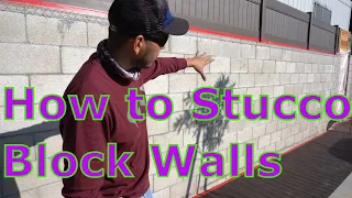 How to stucco a cinder block wall for a smooth  finish part 1