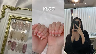 nail vlog | 네일브이로그 | 시술영상 4개💝 |  아트판 정리 | 키친타올이랑 싸움💨