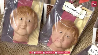 Sweet souvenir of departing Chancellor Merkel