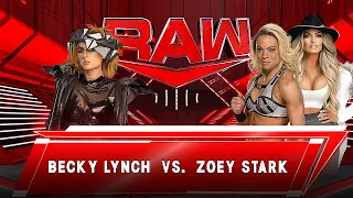 BECKY LYNCH VS ZOEY STARK MONDAY NIGHT RAW [4K] WWE 2K23