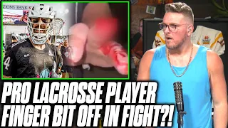 Pat McAfee Reacts: Pro Lacrosse Fight Leads To A Finger Being Bit Off