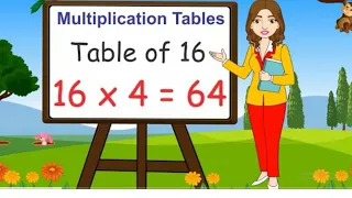 Table of 16 | Rhythmic Table of Sixteen | Learn Multiplication Table of 16 x 1 = 16 |  #Table