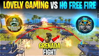 Grenade & Gloowall Fight in Craftland || Lovely gaming vs HG Free Fire fight || fun Match 😂
