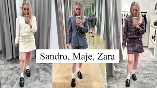 COME SHOPPING WITH ME: New in Zara, Maje and Sandro shopping vlog | Try on haul