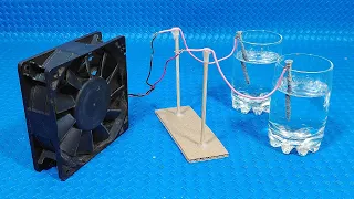 How to generate free electricity with two glasses of water (Free energy) | Simple Tips