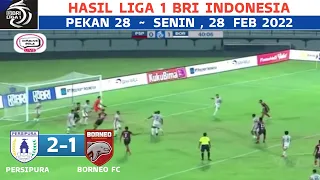 PERSIPURA VS BORNEO (2-1) LIVE 2022 ~ hasil liga 1 hari ini ~ borneo vs persipura