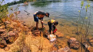 NUNCA MAIS EU FAÇO ISSO É MUITO PERIGOSO PESCAMOS E FIZEMOS CHURRASCO NA BEIRA DO RIO