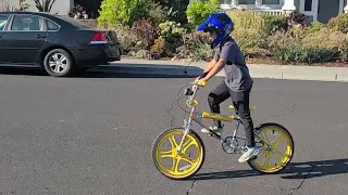 Nasib and Dev riding bikes. June 2023.