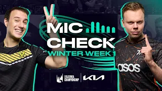 Pre-game Shenanigans | Kia Mic Check | 2023 LEC Winter Week 1