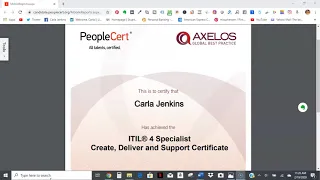 Passed The ITIL 4 Create, Deliver and Support Exam!