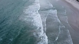 Fish Hoek Beach Aerial Drone Morning View