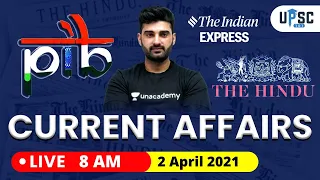 Daily Current Affairs in Hindi by Sumit Rathi Sir | 2 April 2021 The Hindu PIB for IAS