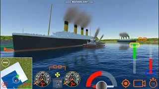 The RMS Titanic arrived at the port Gameplay - Ship Handling Simulator - Ship Mooring 3D