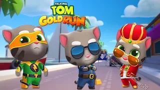 Talking Tom Gold Run Android Gameplay - SuperHeroes Run Faster Gameplay