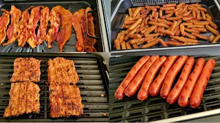 Bacon, Square Burgers, Hot dogs, French Fries Target Gourmia Foodstation Grill & Air Fryer
