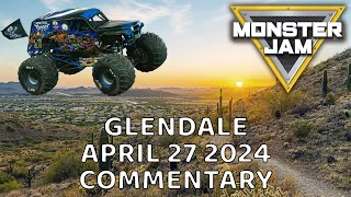 FLYING IN THE DESERT! Monster Jam Glendale Spring 2024 Commentary