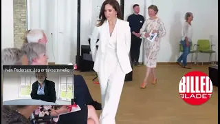 (jk109) Princess Mary of Denmark in Classic Shaw-collar Tuxedo-Style White Blazer