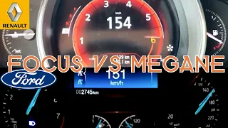 Ford Focus HB 1.5 Ecoboost 150 HP VS Renault Megane 1.3 TCe 140 HP 0-160 Race