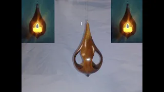 Wood Turning Inside Out Christmas Ornament