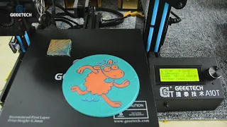 Geeetech 3D printing of triple-color sheep cup mat by A10T