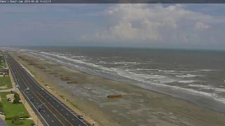 Galveston Island Beach Nourishment Project Timelapse + Tropical Storm Imelda